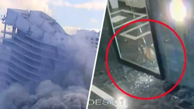 Video shows moment debris from Miami Mandarin Oriental implosion smashes into nearby condo lobby