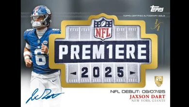 Want Jaxson Dart's uniform patch? 2025 Topps Chrome Football set includes pieces of history