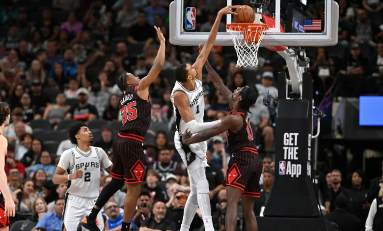 Wembanyama records fastest double-double in NBA history, leads Spurs to win over Bulls