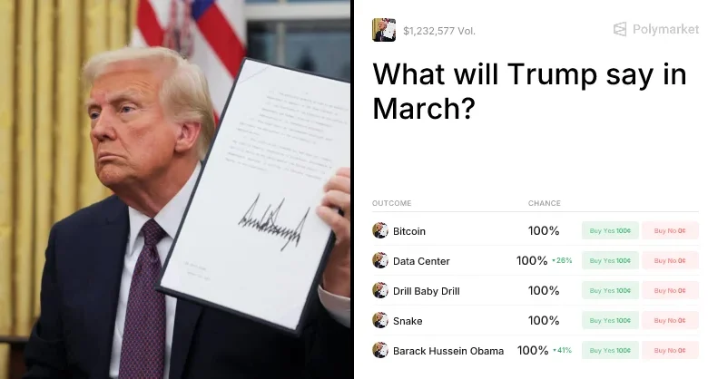 What will Trump say in March? Predictions & Odds