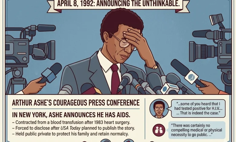 When Arthur Ashe Revealed To The Public That He Had AIDS