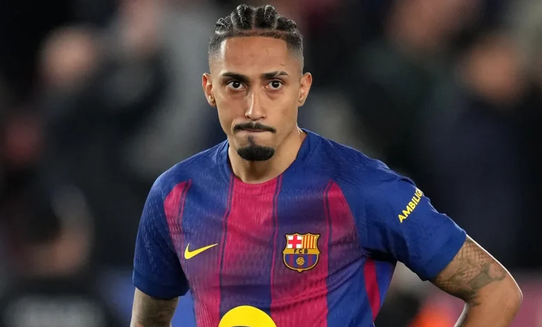 Why isn’t Raphinha playing for Barcelona vs. Atletico Madrid in the UEFA Champions League clash?