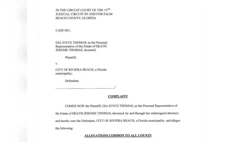 Widow files wrongful death lawsuit against Riviera Beach over canal rescue