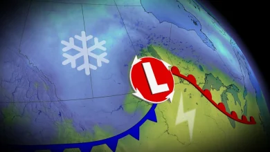 Wild spring ride on the Prairies with 30-50 cm of snow and thunderstorms