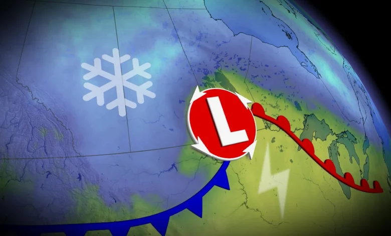 Wild spring ride on the Prairies with 30-50 cm of snow and thunderstorms