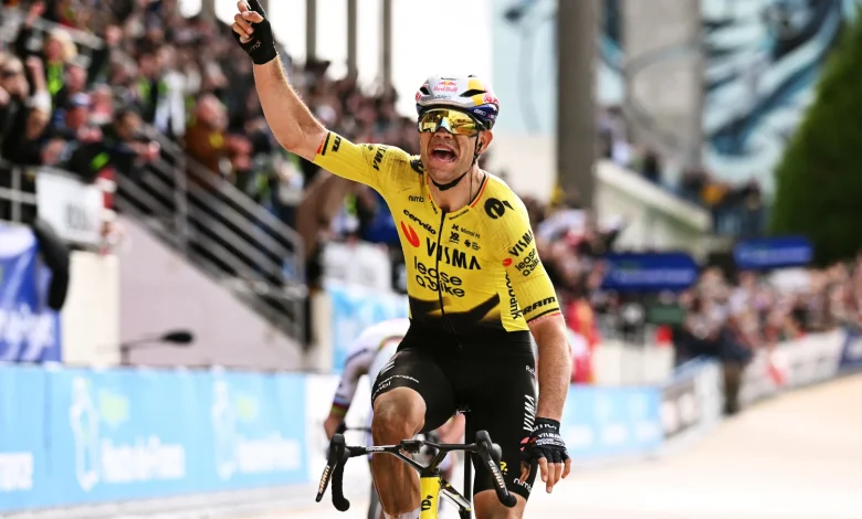 Wout van Aert outsprints Tadej Pogačar in velodrome to wins epic 2026 edition of Paris-Roubaix