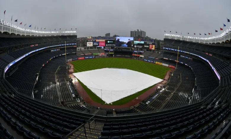 Yankees vs Royals scheduled Sunday start delayed by rain