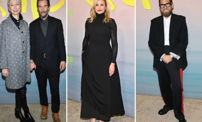 ‘Outcome’ NY premiere red carpet: Keanu Reeves, Cameron Diaz, Jonah Hill and more