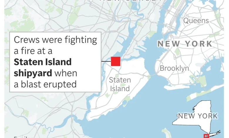 1 person died, 36 injured after blast at New York City shipyard, officials say : NPR