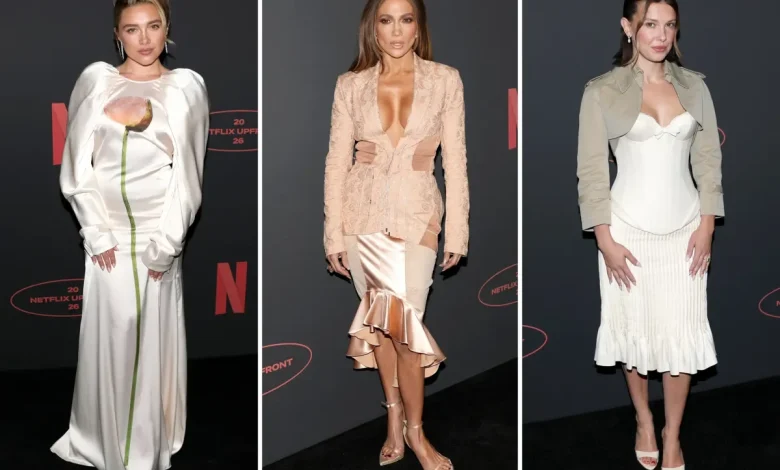 2026 Netflix Upfront red carpet: Jennifer Lopez, Millie Bobby Brown, and more