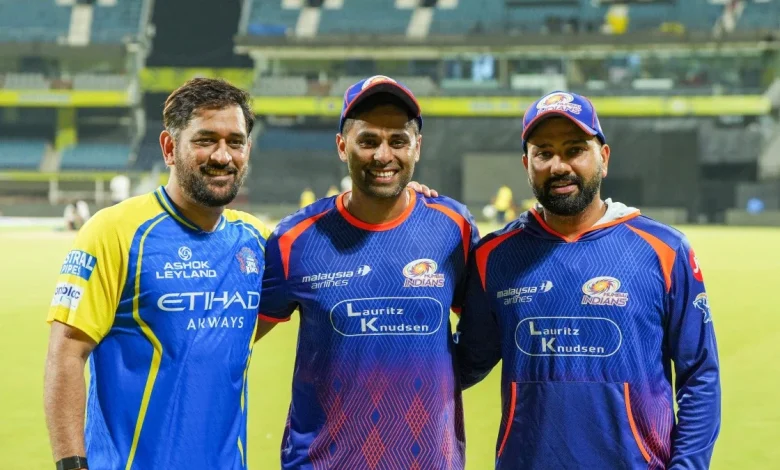3 T20 World Cup winning captains in 1 frame: Dhoni, Rohit, Surya reunite at Chepauk