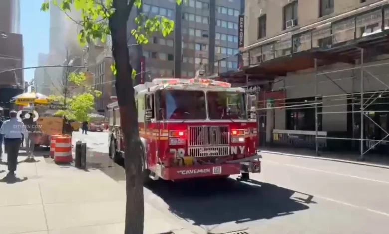 3-alarm fire burns at Broadway's Eugene O'Neill Theater in Manhattan, home of 'The Book of Mormon'
