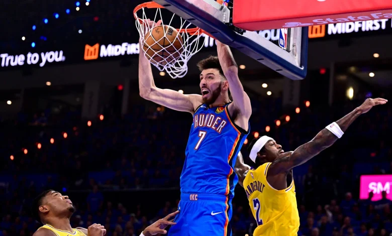 4 takeaways: Thunder's bigs balance rare off night for SGA in Game 1 win