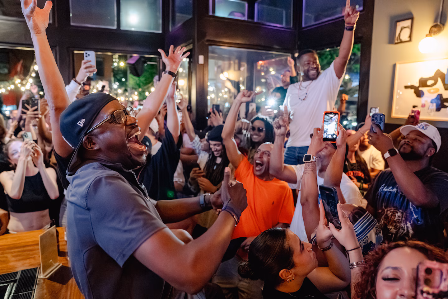 A Brooklyn sports bar starring Spike Lee, the mayor and, suddenly, joy