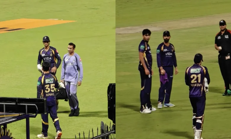 BIG BLOW FOR KKR! Angkrish Raghuvanshi leaves field after THIS injury in KKR vs MI IPL 2026 clash