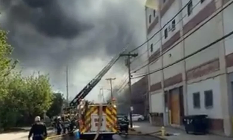BREAKING: 9-Alarm Massive Fire Engulfs Belleville Building, Spreads to Second Structure