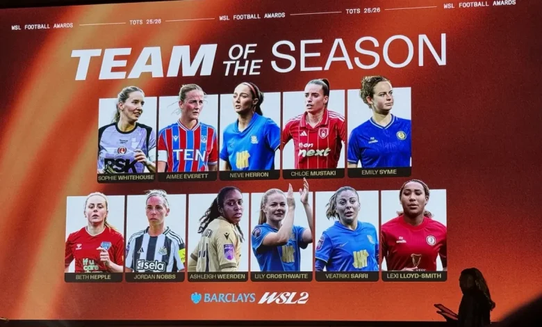Beth Hepple in Barclays WSL2 Team of the Year