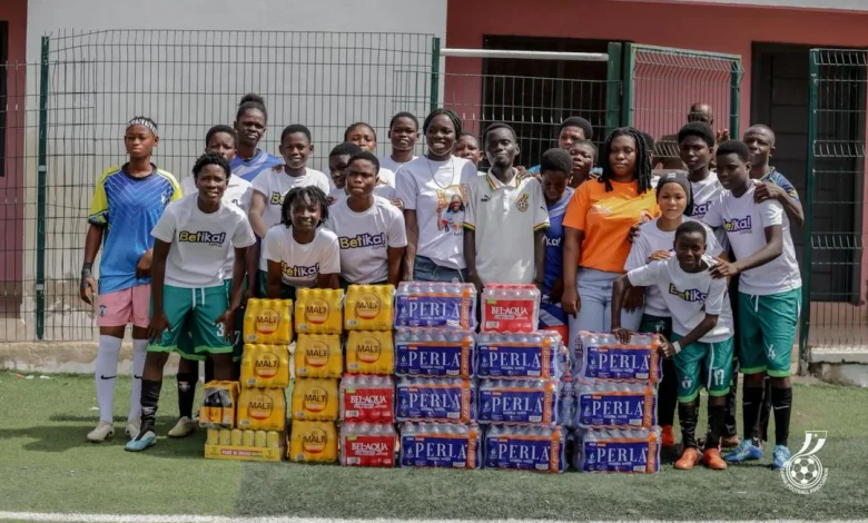 Black Queens’ Mary Amponsah donates to lower division side Blacoe Soccer Queens