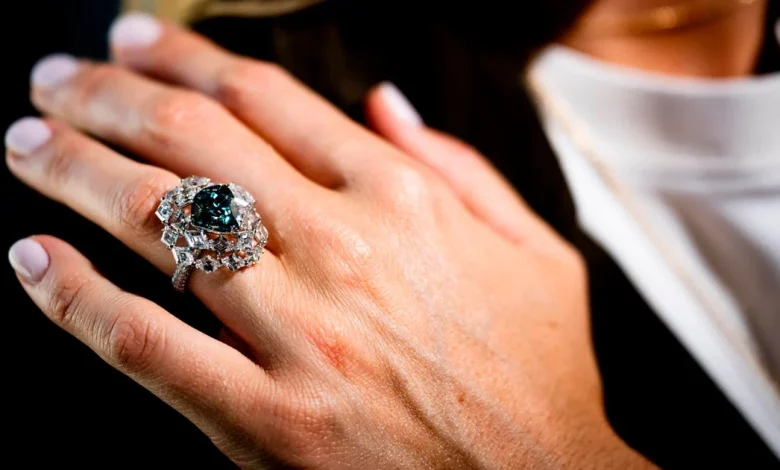 Blue-green diamond called the "world's rarest" sells for record $17.3 million at auction