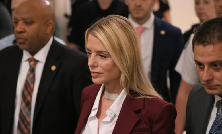 Bondi, Pressed Over Epstein Files, Places Responsibility on Blanche and Patel