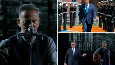 Bruce Springsteen takes jab at Trump, Paramount during Stephen Colbert’s second-to-last ‘Late Show’