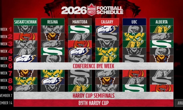 Canada West unveils 2026 football schedule
