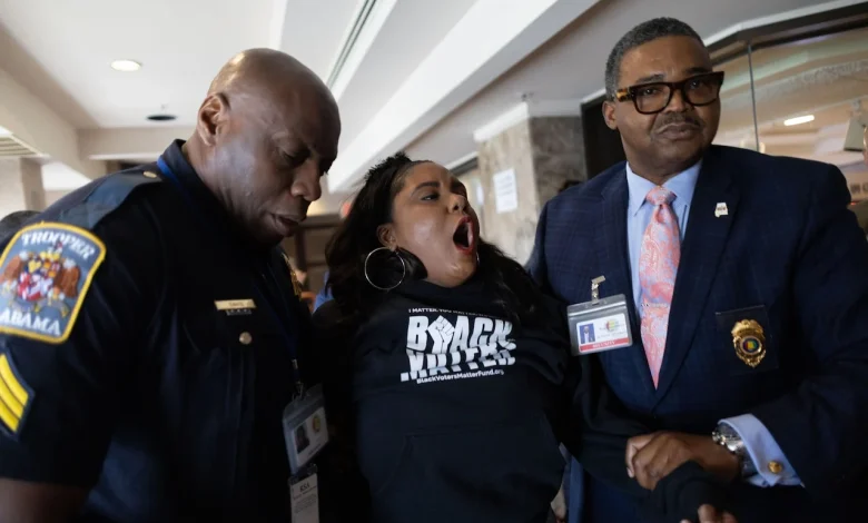 Chaos in Alabama State House: Activists protest as lawmakers advance special election bill