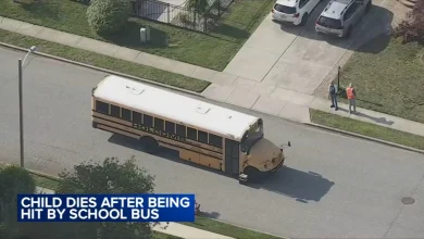 Child dies after being hit by school bus in Gibbstown, New Jersey