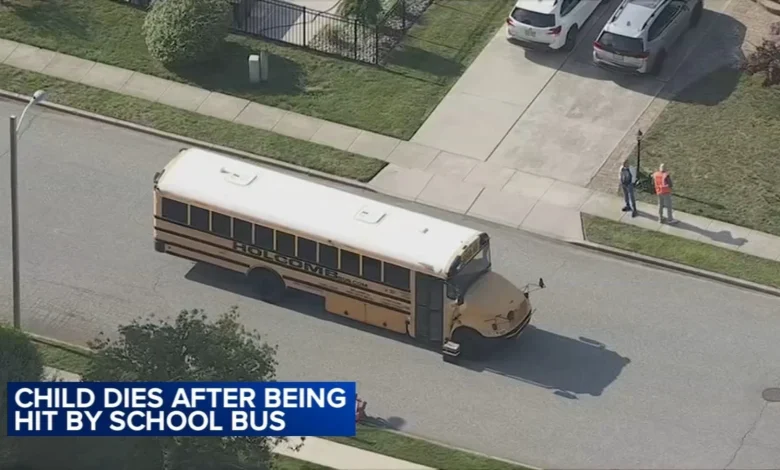 Child dies after being hit by school bus in Gibbstown, New Jersey