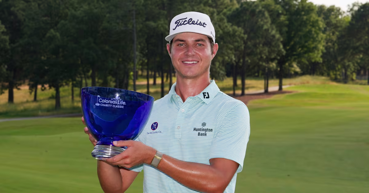 Cole Sherwood captures first Tour win at Colonial Life Charity Classic