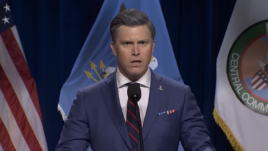 Colin Jost Says SNL Rejected Pete Hegseth Joke Reading 'Pulp Fiction' Bible Verse