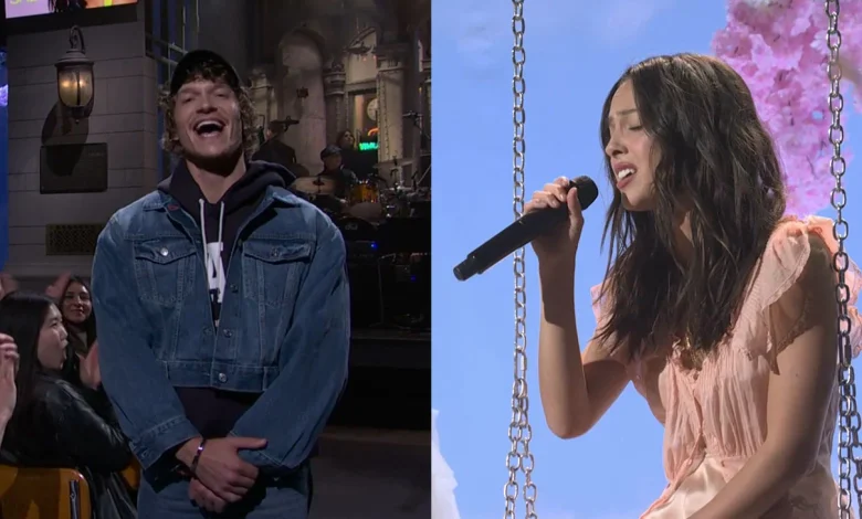 Connor Storrie Introduces Olivia Rodrigo's New Song on ‘SNL'