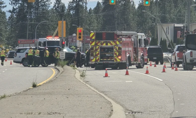 Crash that snarled Friday rush-hour traffic in West Kelowna has now been cleared