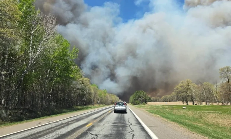 Crews continue battling Flanders Fire in Crow Wing County; evacuation orders remain in place - MPR News