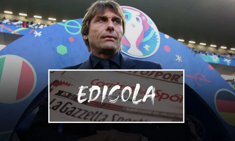 Ct Italia: Antonio Conte davanti a Roberto Mancini e Pep Guardiola. Inter su Koné: la Roma apre ma vuole 40/50 milioni