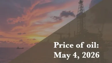 Current price of oil as of May 4, 2026