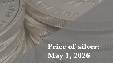 Current price of silver as of Friday, May 1, 2026