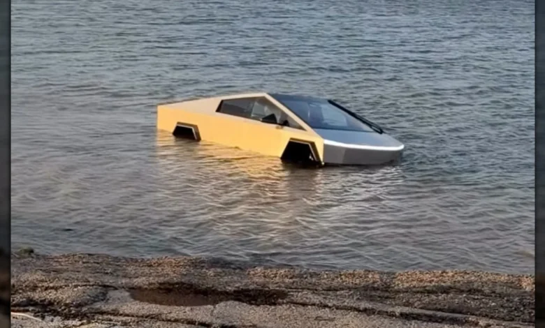 Cybertruck Driver Tried Using Wade Mode In A Lake, Ended Up In Jail