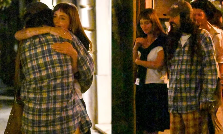 Dakota Johnson Shares Sweet Hug With Valentino Designer Alessandro Michele During Rome Dinner