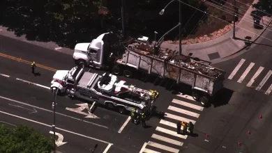 Damaged scrap metal truck shuts down traffic, causes power outage in San Jose