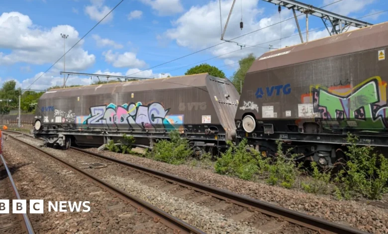 Derailed freight train causes commuter disruption