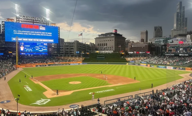 Detroit Tigers weather, rain delay vs Red Sox. When will game resume?