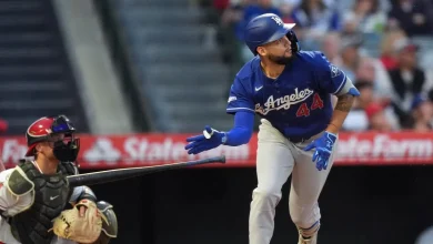 Dodgers lean on three homers and eight pitchers to end losing streak vs. Angels