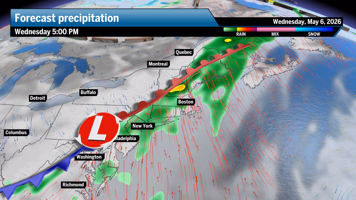 Dry start but a showery finish across Boston as warm air lingers one more day