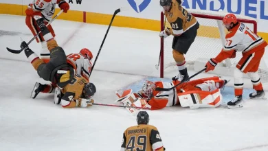 Ducks angry after icing isn't called before Golden Knights' winner