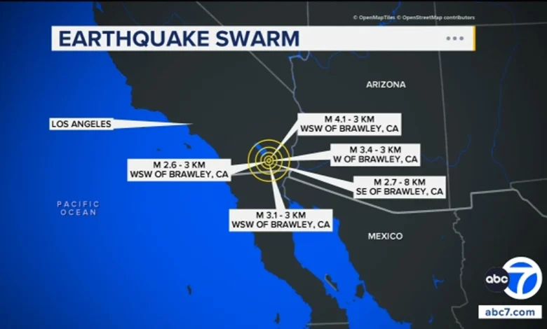 Earthquake swarm in Brawley in Imperial County begins to slow after over 350 recorded quakes, including 4.7 magnitude