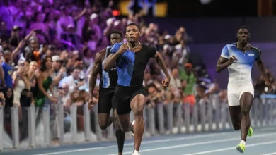 Enhanced Games: Fred Kerley wins 100m with 9.97 that would have seen him finish last at 2024 Olympics