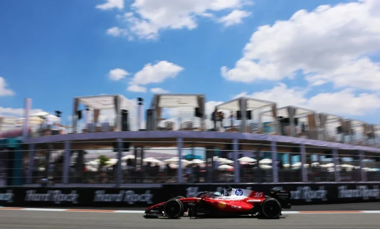 F1 Miami GP: Charles Leclerc tops practice as Mercedes engine issue hits Kimi Antonelli