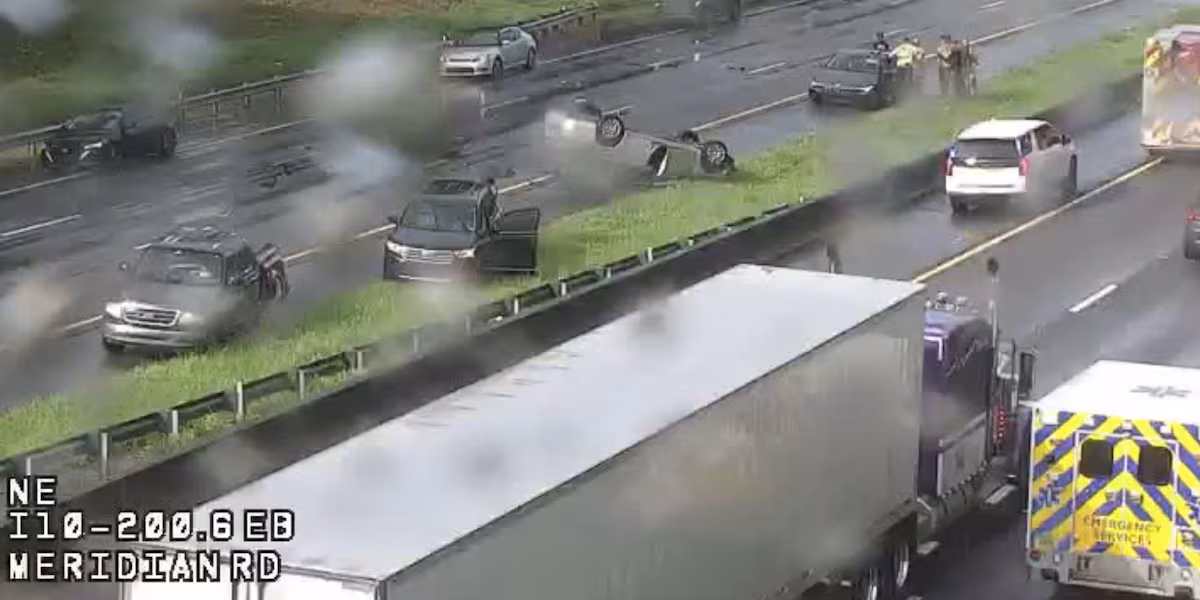FHP: Numerous crashes along I-10 snarl traffic Wednesday evening in Tallahassee