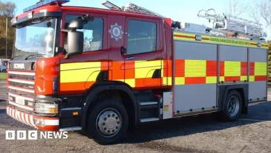 Firefighters tackle large fire on Malvern Hills